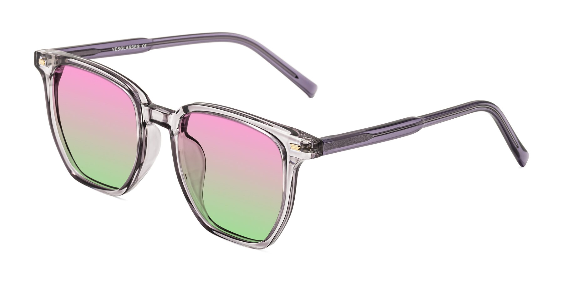 Angle of Lucky in Light Purple with Pink / Green Gradient Lenses