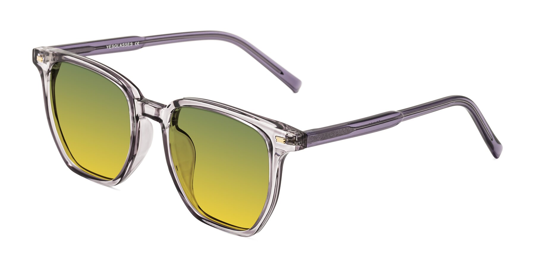 Angle of Lucky in Light Purple with Green / Yellow Gradient Lenses