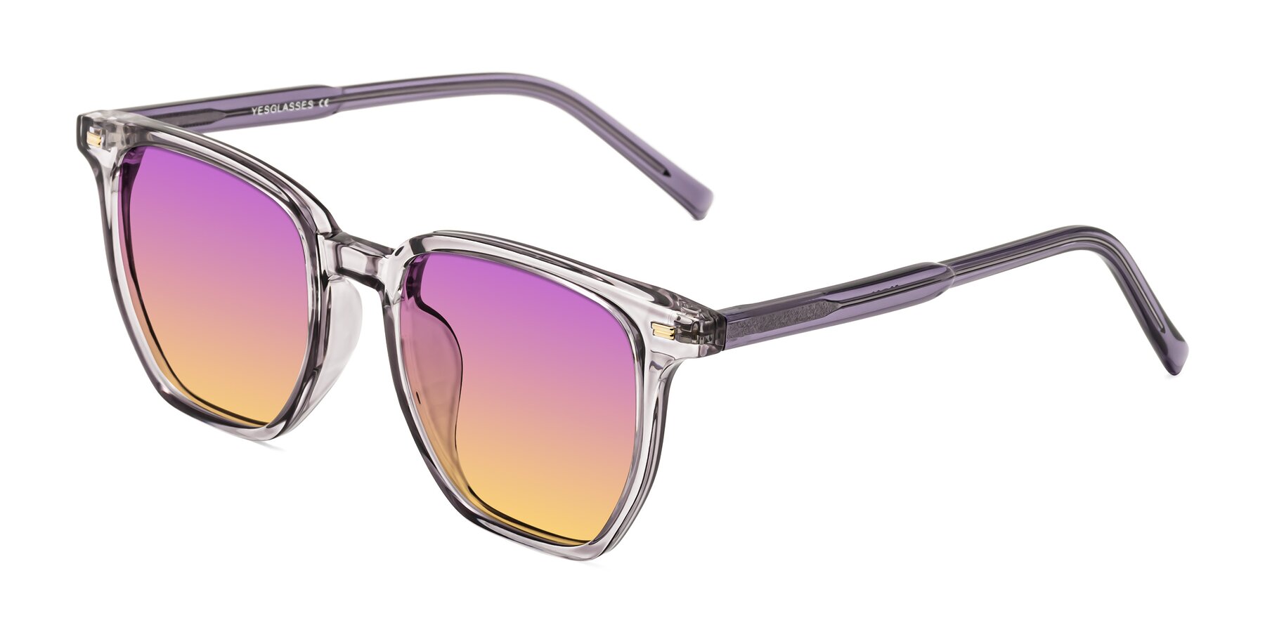 Angle of Lucky in Light Purple with Purple / Yellow Gradient Lenses