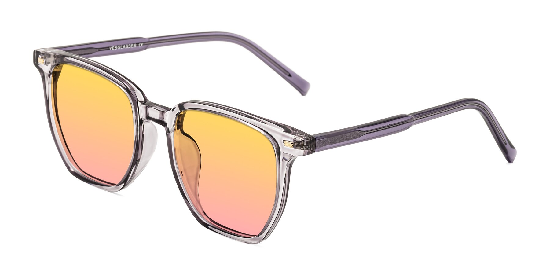 Angle of Lucky in Light Purple with Yellow / Pink Gradient Lenses