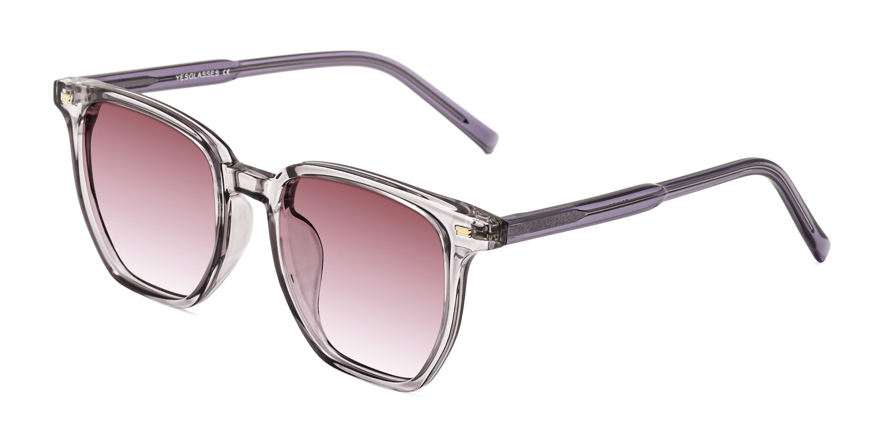 Angle of Lucky in Light Purple with Garnet Gradient Lenses