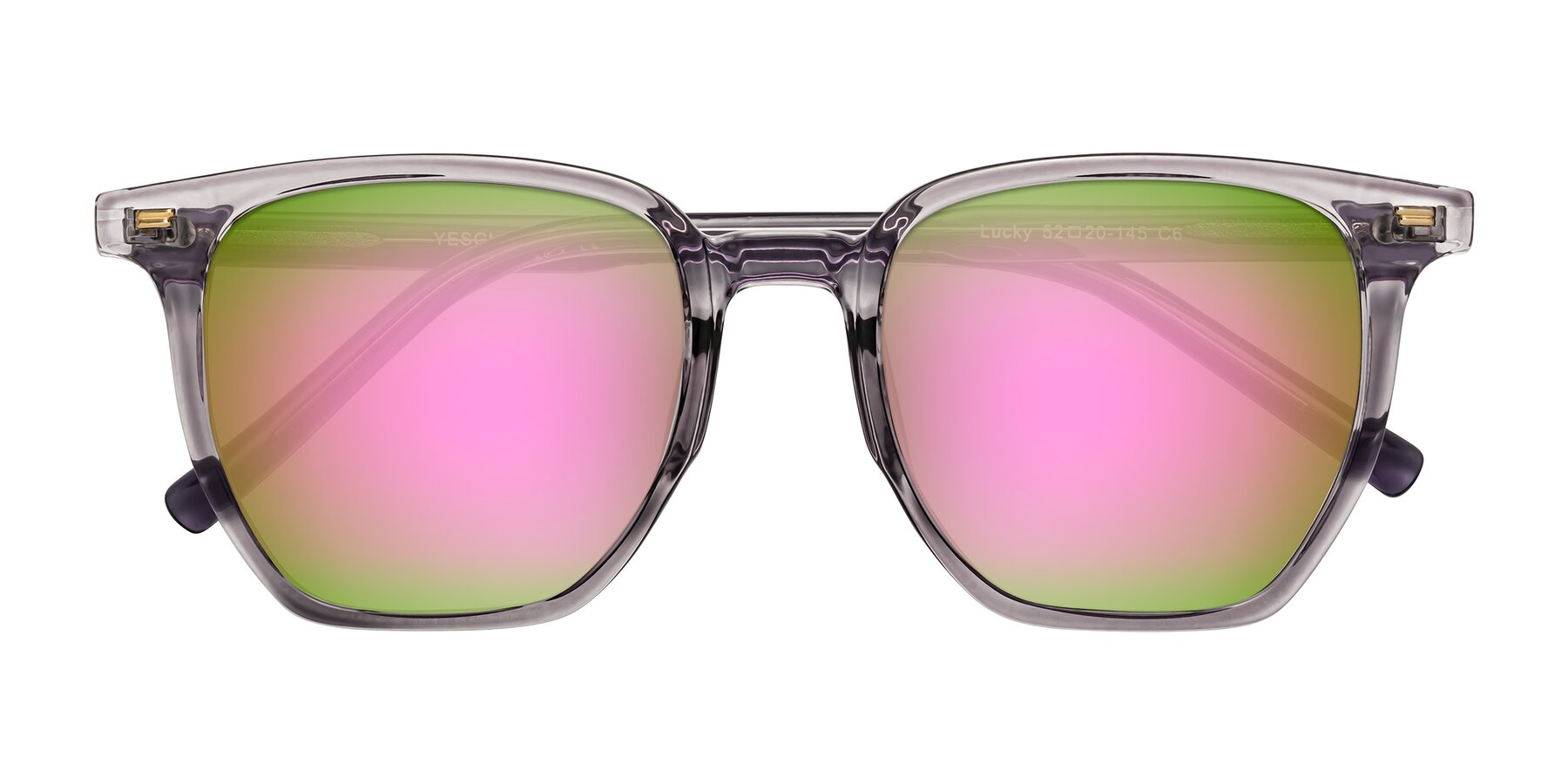 Folded Front of Lucky in Light Purple with Pink Mirrored Lenses