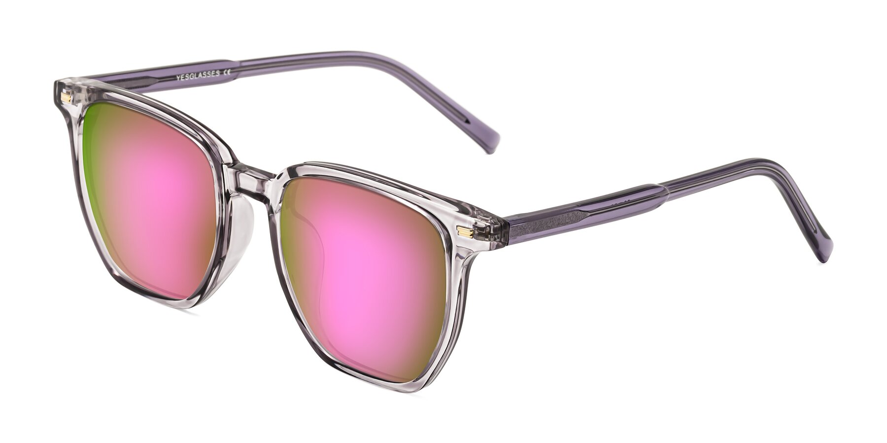 Angle of Lucky in Light Purple with Pink Mirrored Lenses