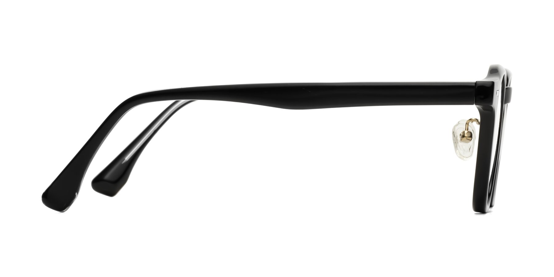 Side of Mississauga in Black with Clear Reading Eyeglass Lenses