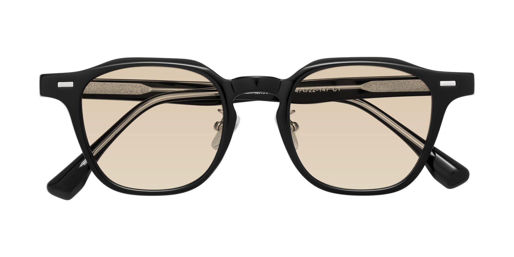 Folded Front of Mississauga in Black with Light Brown Tinted Lenses