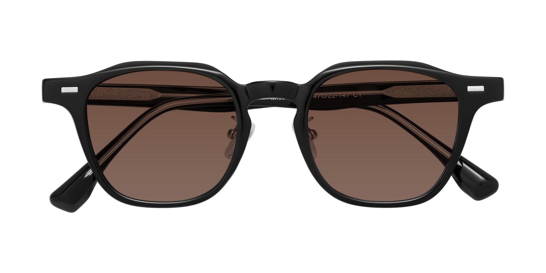Folded Front of Mississauga in Black with Brown Tinted Lenses