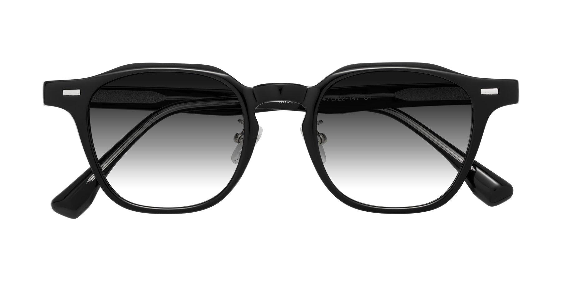 Folded Front of Mississauga in Black with Gray Gradient Lenses