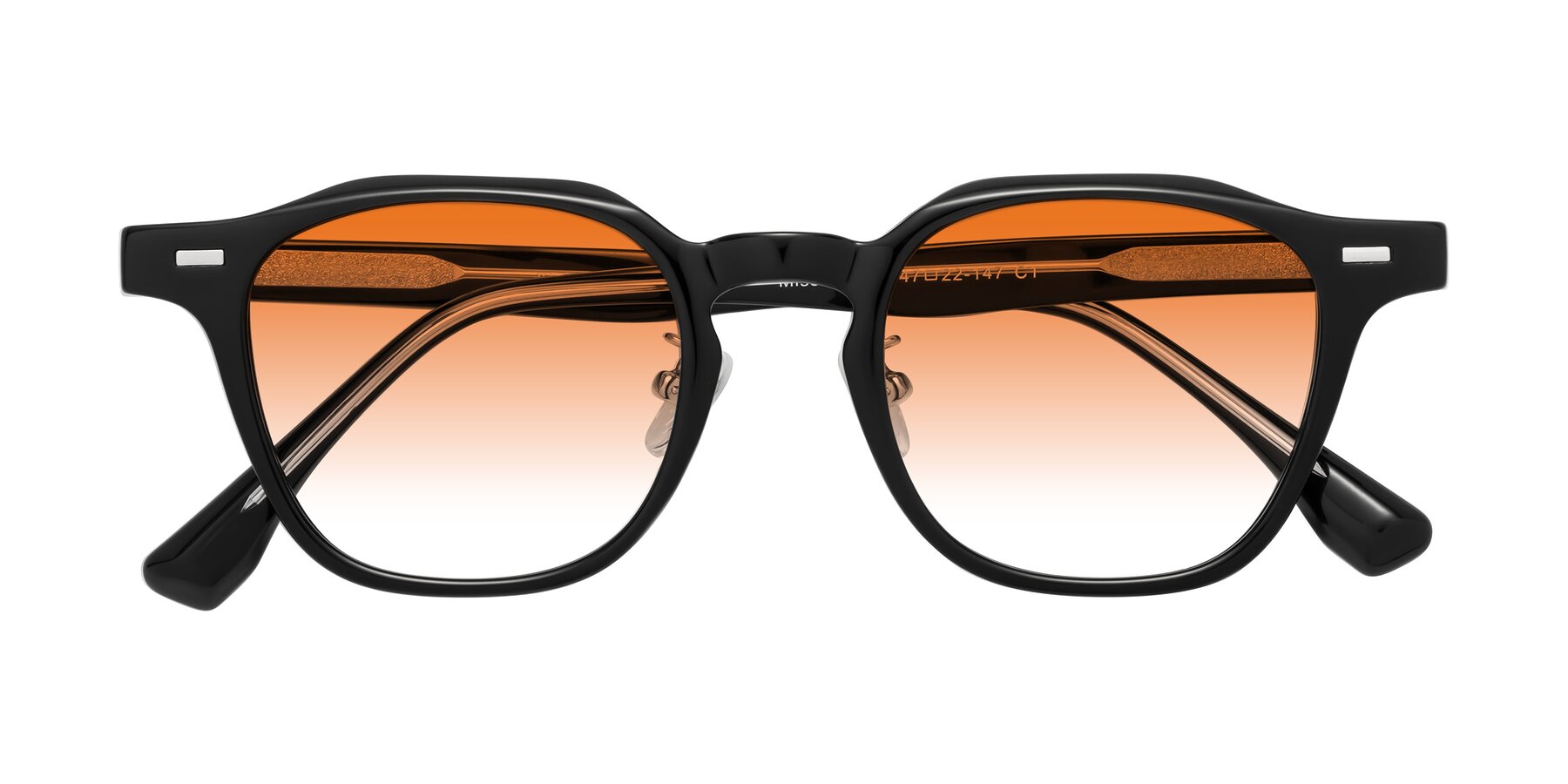 Folded Front of Mississauga in Black with Orange Gradient Lenses