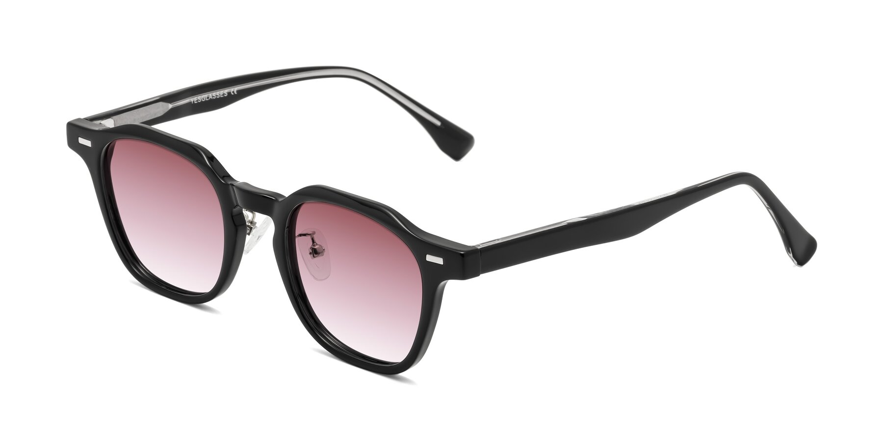 Angle of Mississauga in Black with Garnet Gradient Lenses