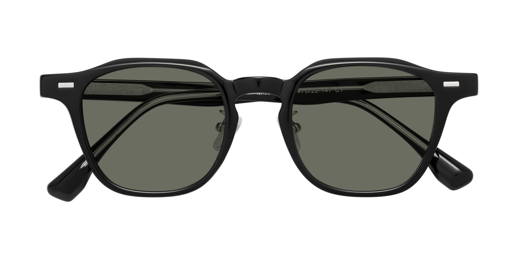 Folded Front of Mississauga in Black with Gray Polarized Lenses