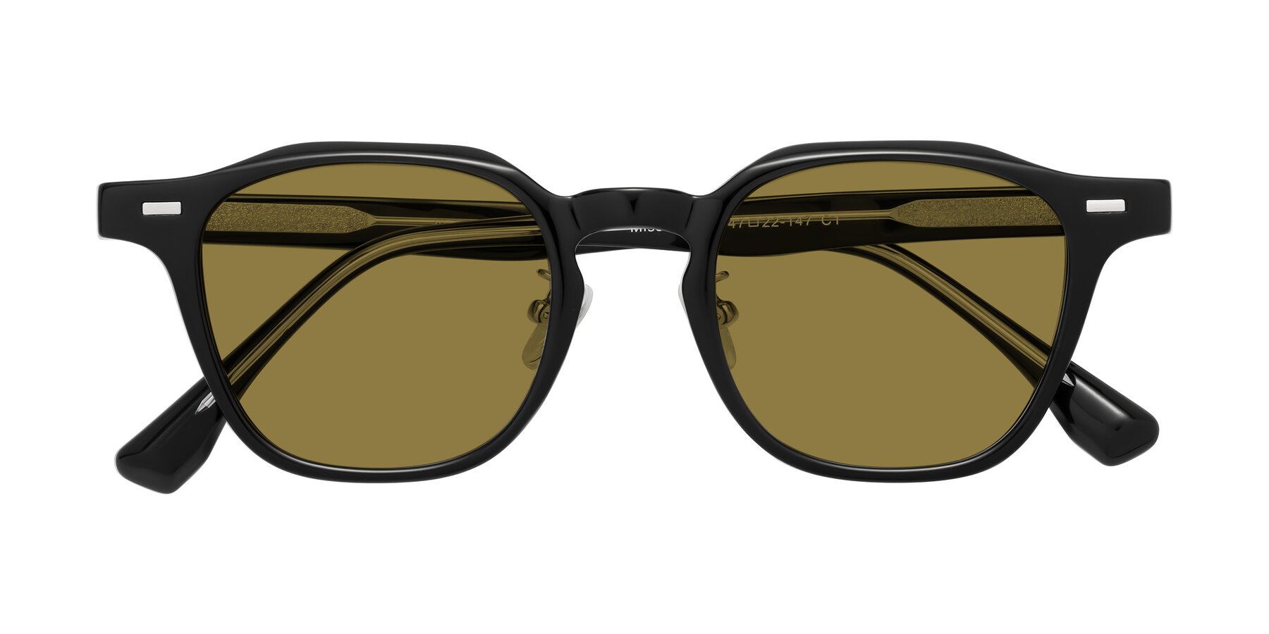 Folded Front of Mississauga in Black with Brown Polarized Lenses
