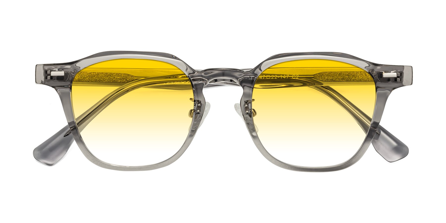 Folded Front of Mississauga in Translucent Gray with Yellow Gradient Lenses