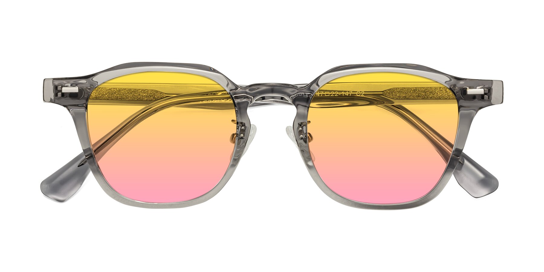 Folded Front of Mississauga in Translucent Gray with Yellow / Pink Gradient Lenses