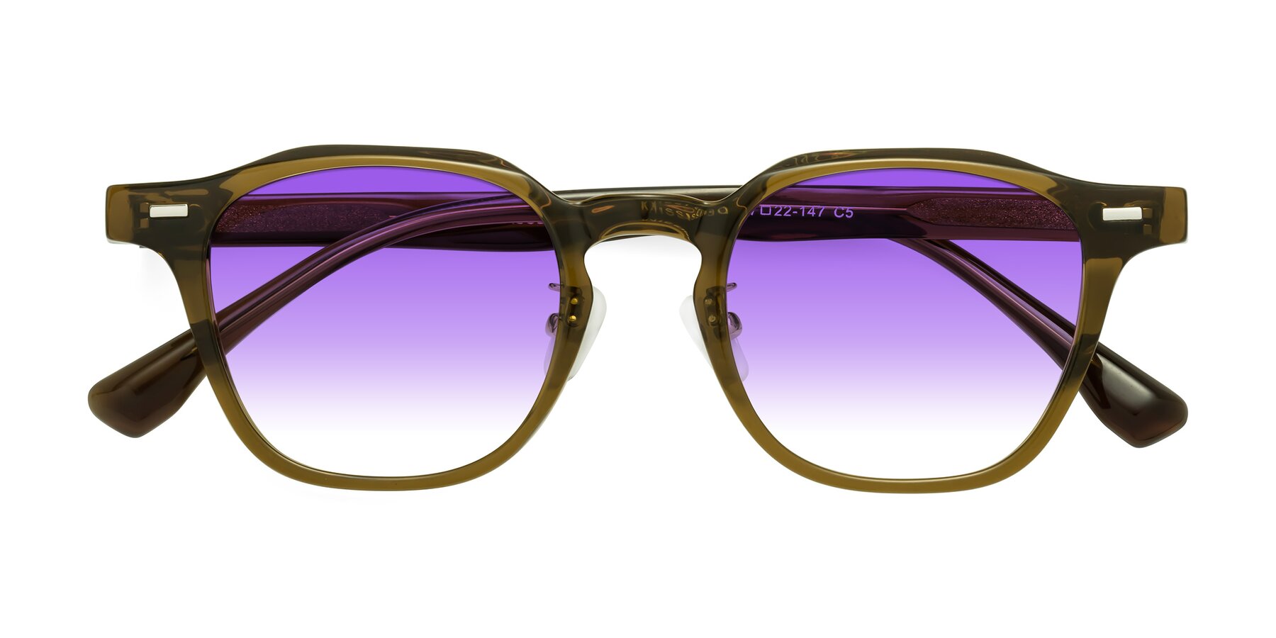 Folded Front of Mississauga in Muddy Brown with Purple Gradient Lenses