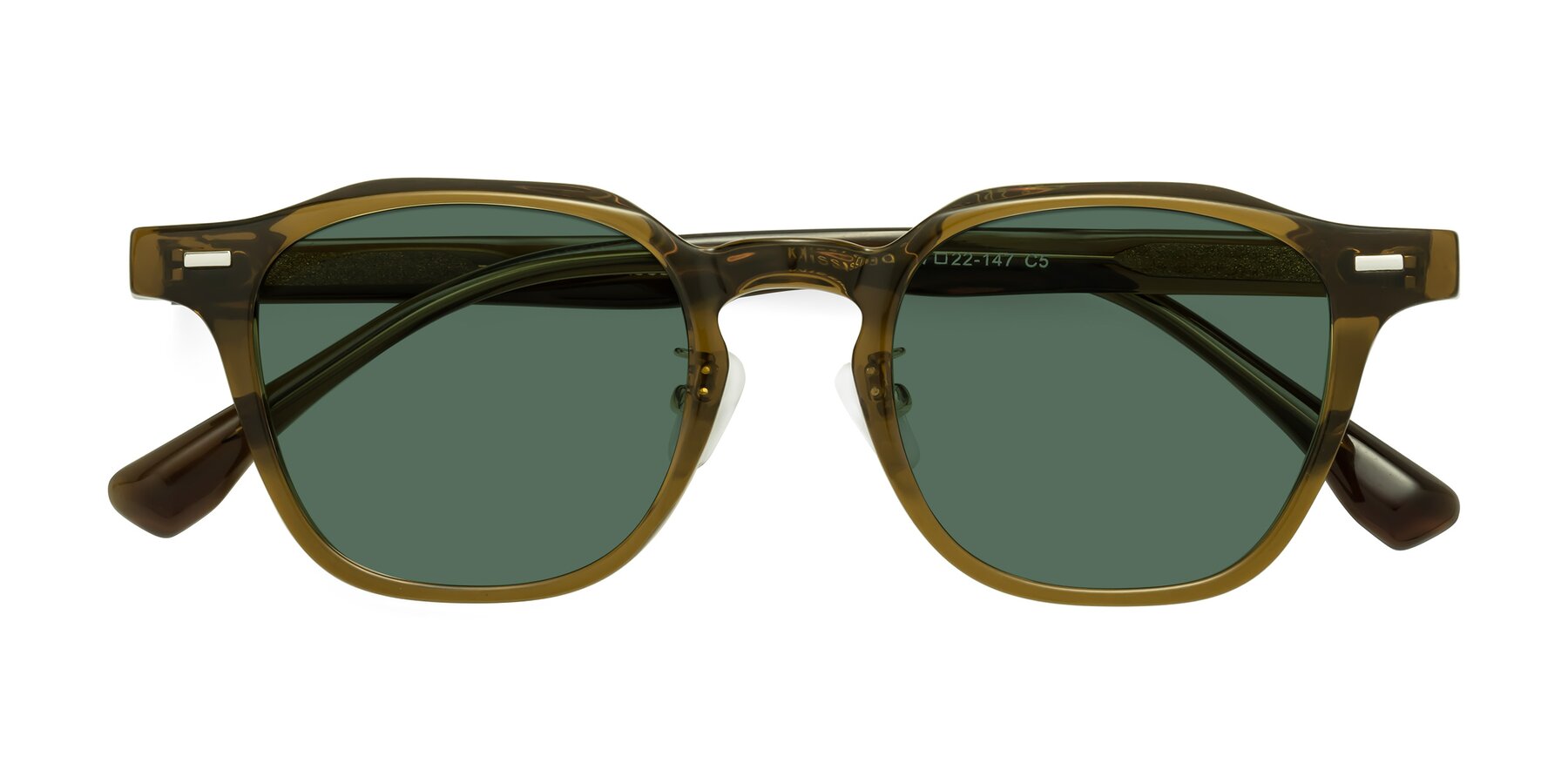 Folded Front of Mississauga in Muddy Brown with Green Polarized Lenses