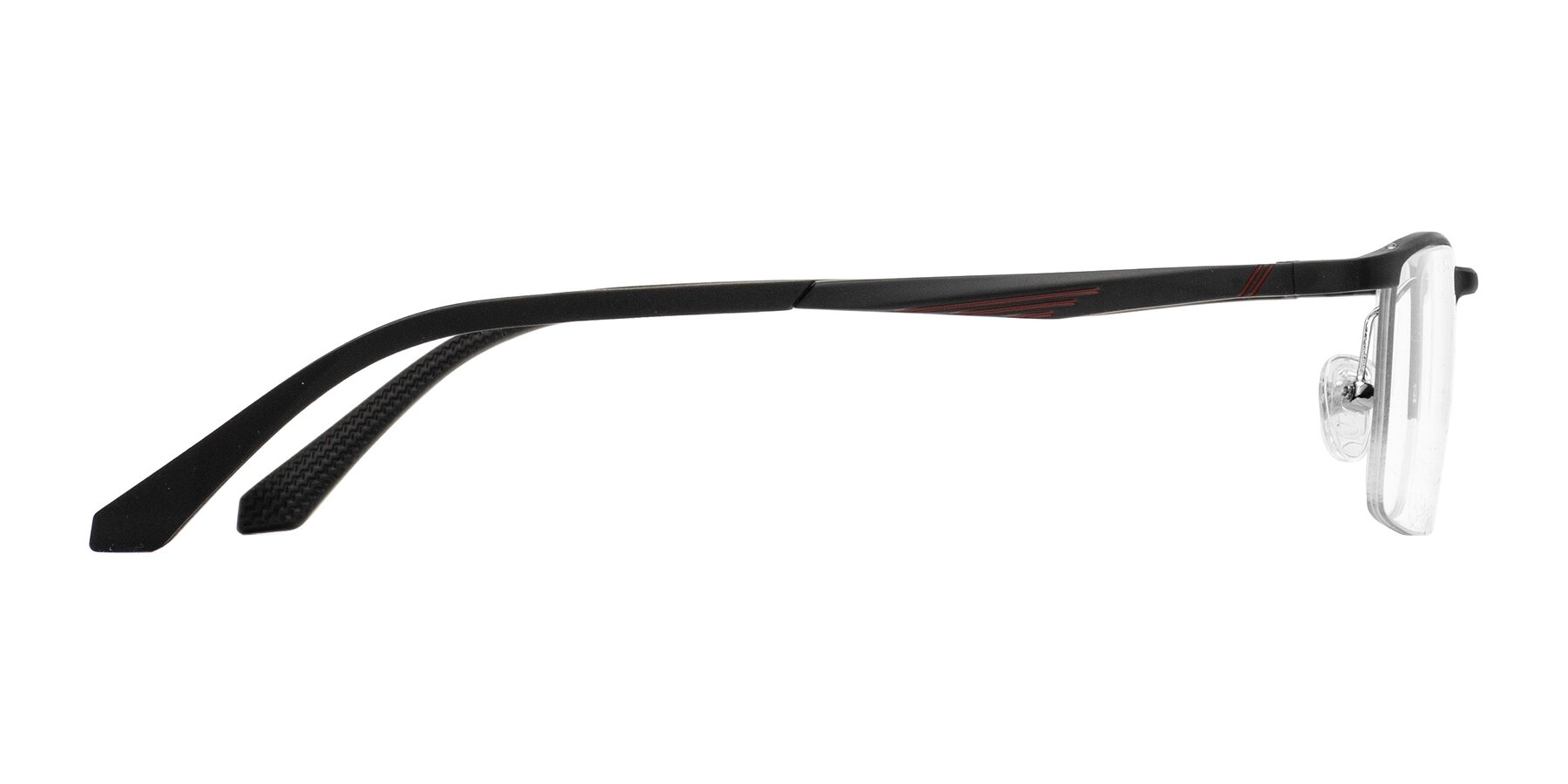 Side of CX6236 in Black with Clear Reading Eyeglass Lenses