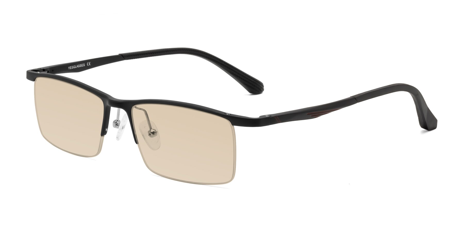 Angle of CX6236 in Black with Light Brown Tinted Lenses