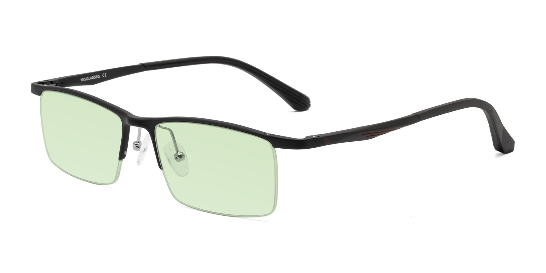 Angle of CX6236 in Black with Light Green Tinted Lenses