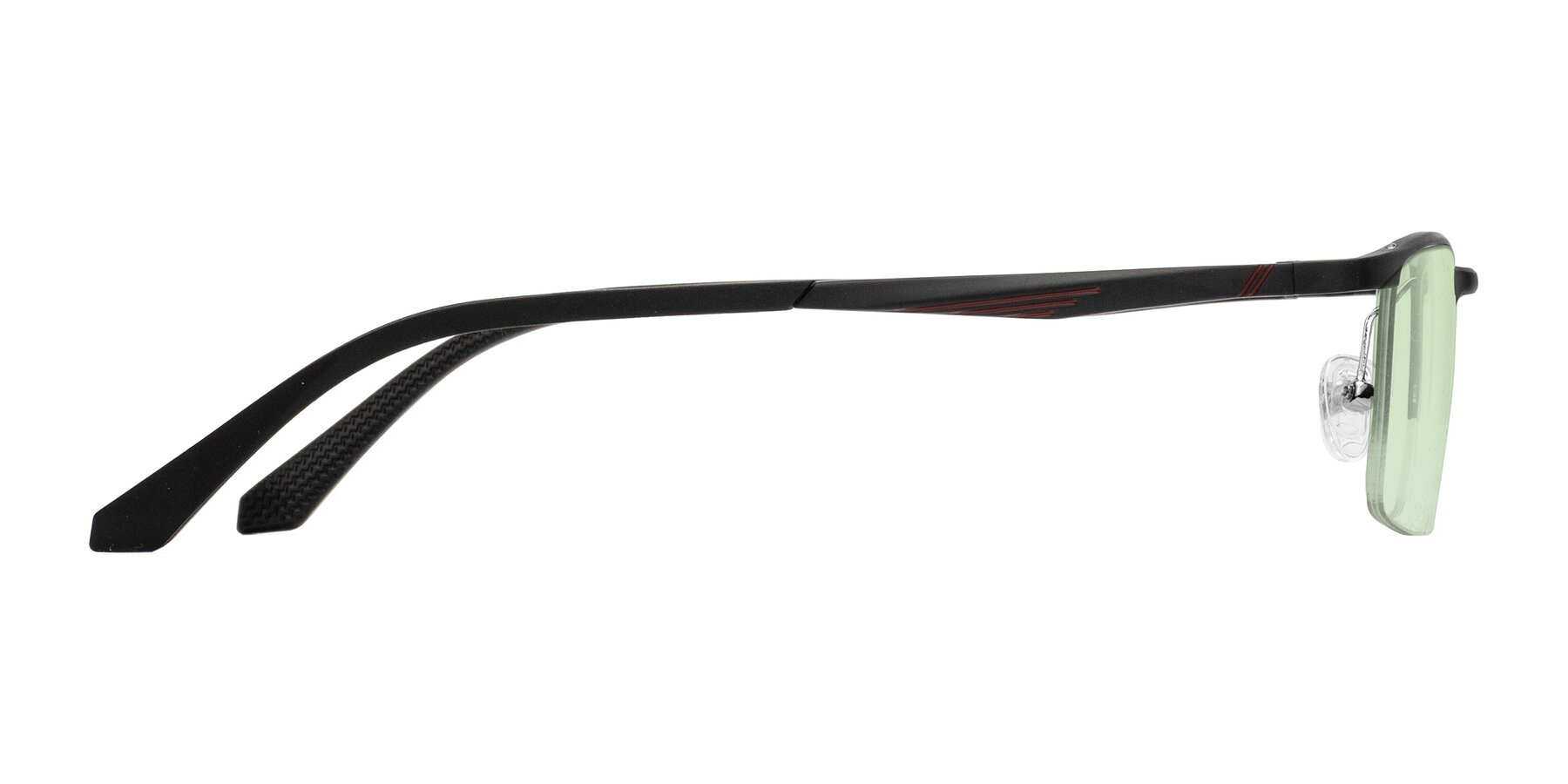 Side of CX6236 in Black with Light Green Tinted Lenses
