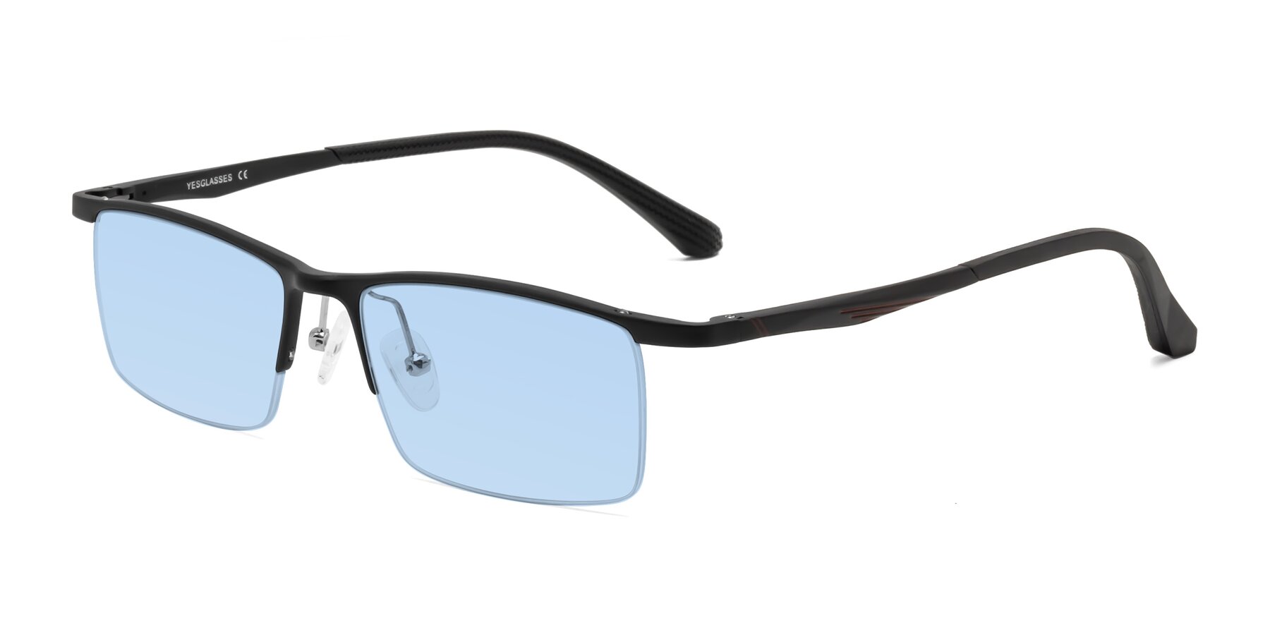 Angle of CX6236 in Black with Light Blue Tinted Lenses