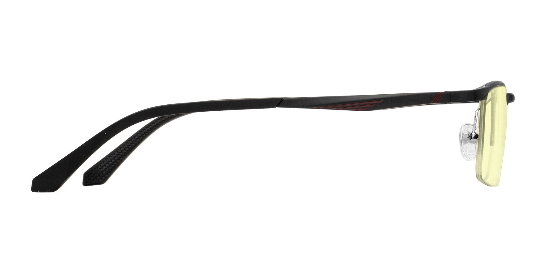 Side of CX6236 in Black with Light Yellow Tinted Lenses