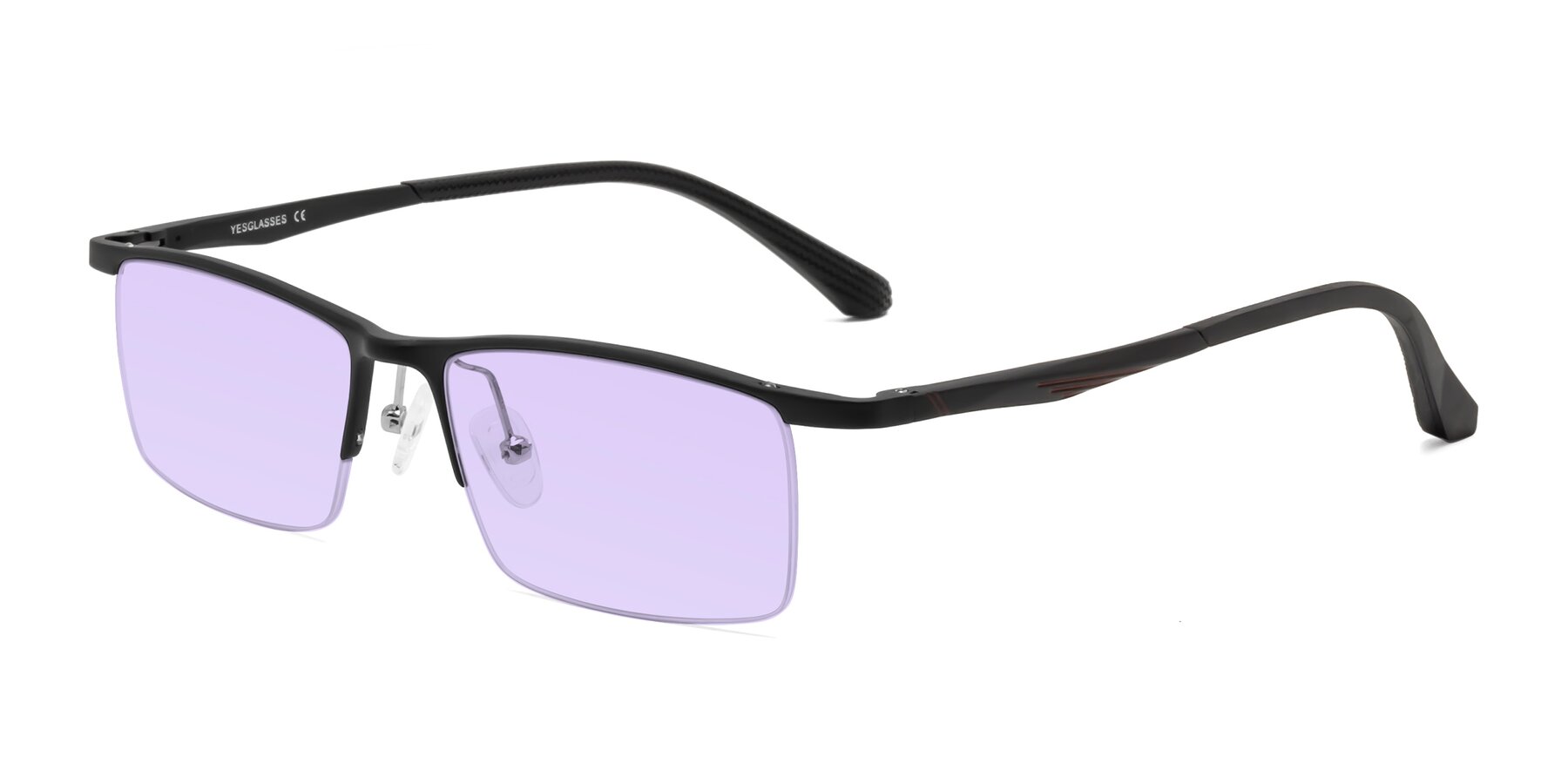 Angle of CX6236 in Black with Light Purple Tinted Lenses