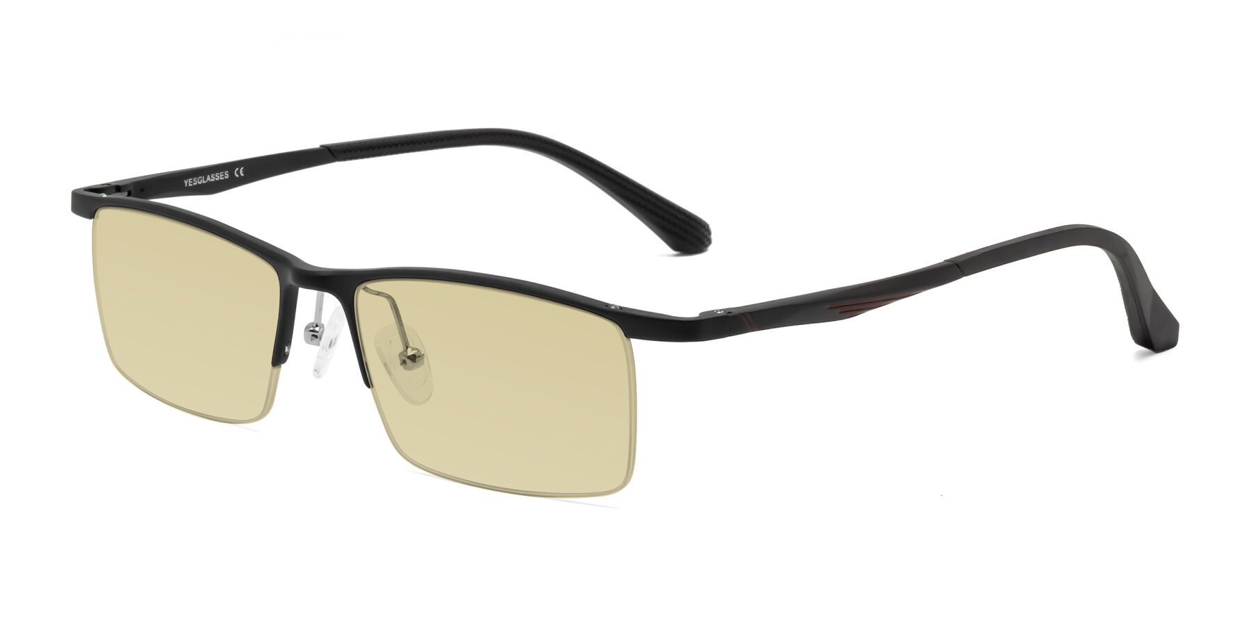 Angle of CX6236 in Black with Light Champagne Tinted Lenses