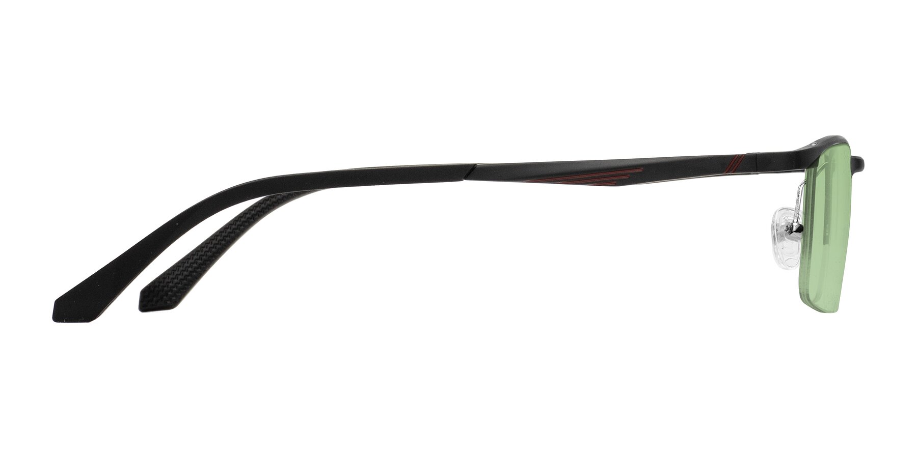 Side of CX6236 in Black with Medium Green Tinted Lenses