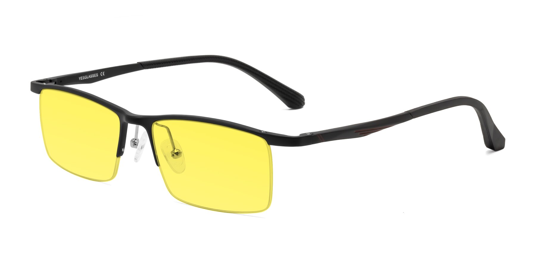 Angle of CX6236 in Black with Medium Yellow Tinted Lenses