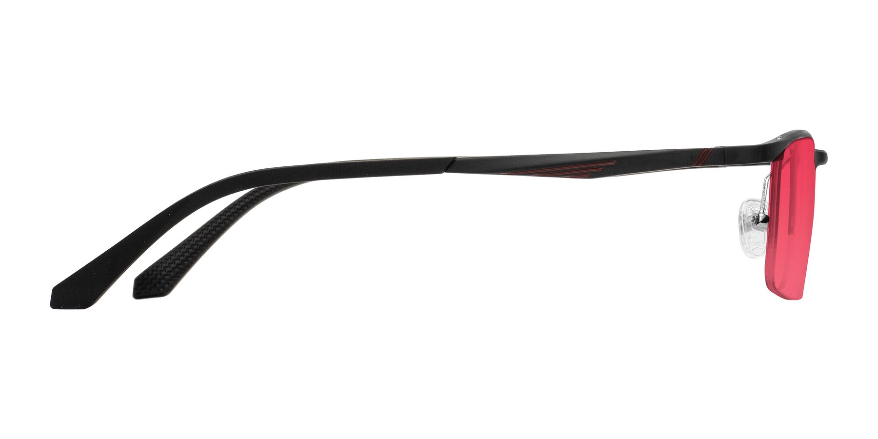 Side of CX6236 in Black with Red Tinted Lenses