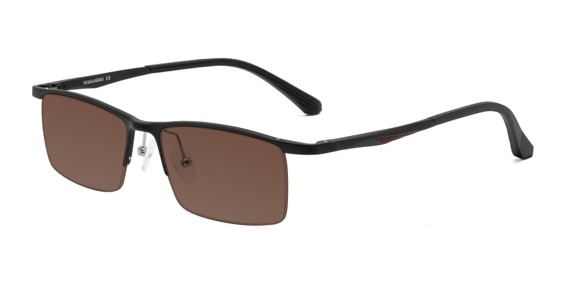 Angle of CX6236 in Black with Brown Tinted Lenses