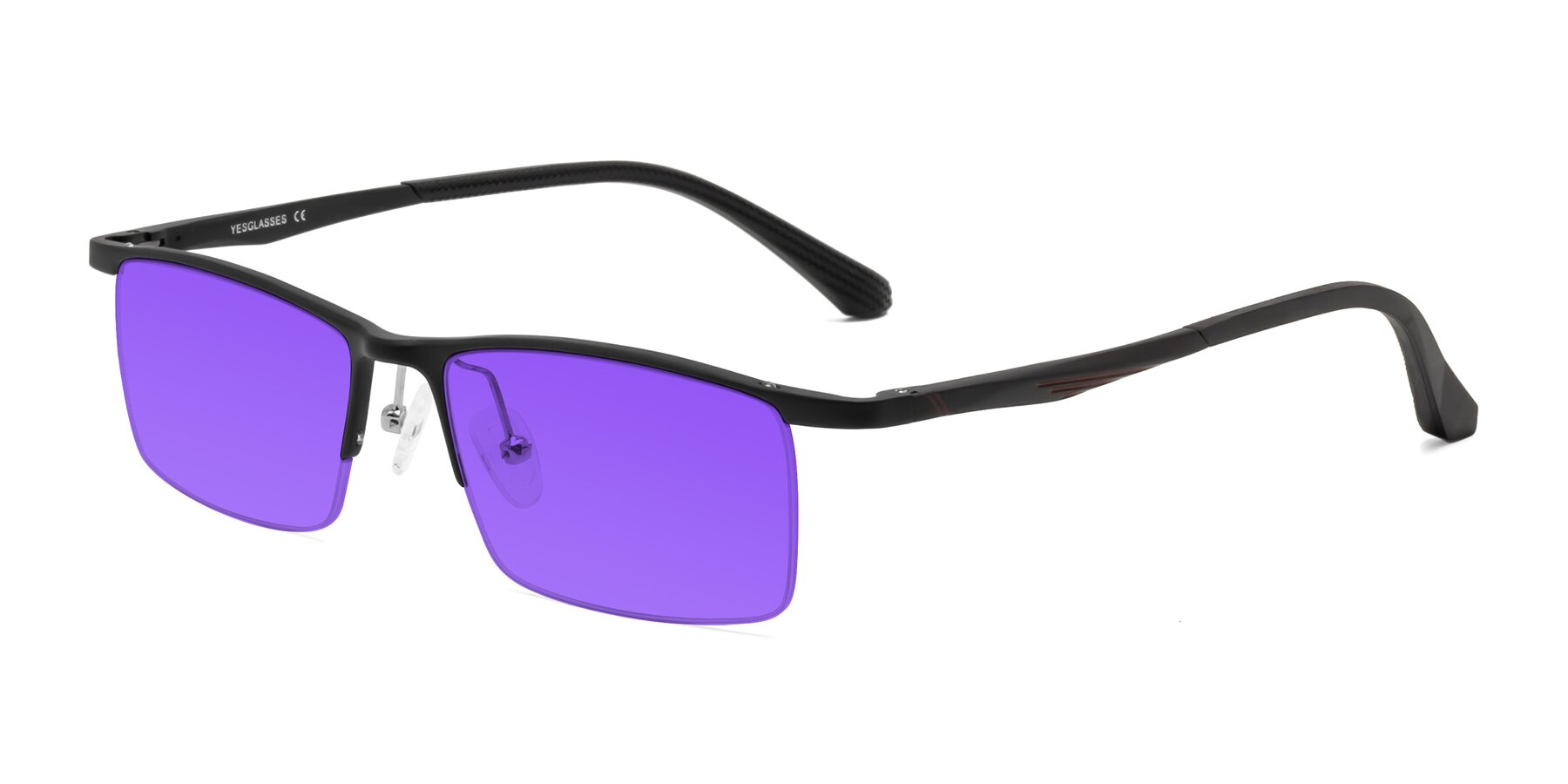 Angle of CX6236 in Black with Purple Tinted Lenses