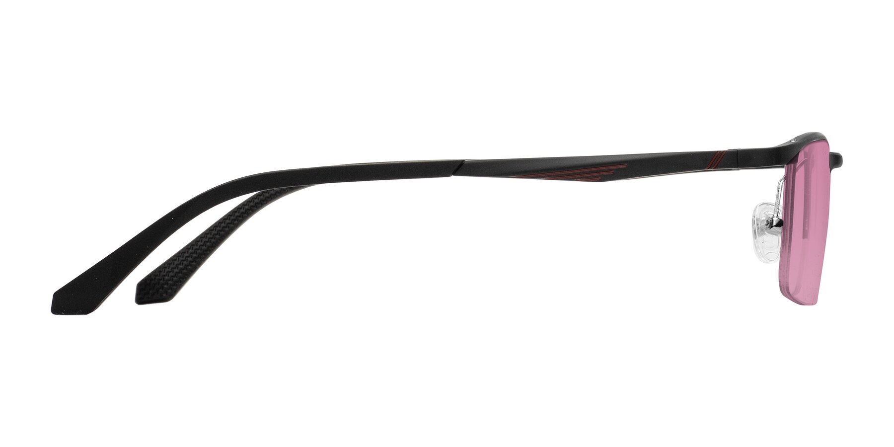Side of CX6236 in Black with Medium Wine Tinted Lenses