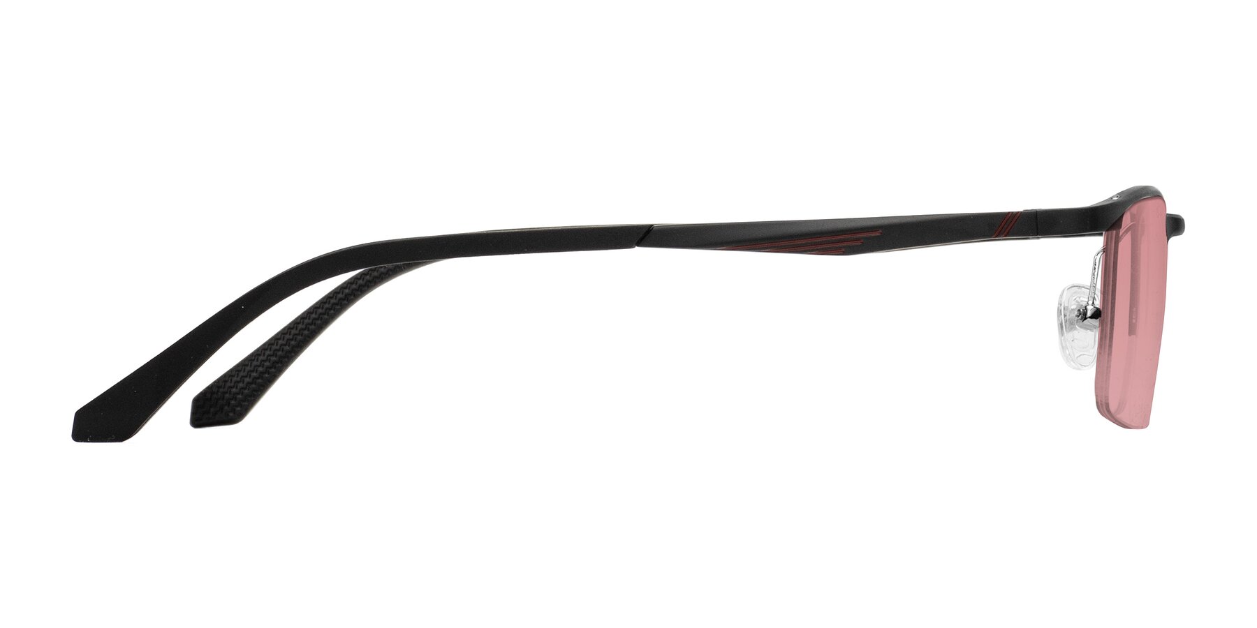 Side of CX6236 in Black with Medium Garnet Tinted Lenses