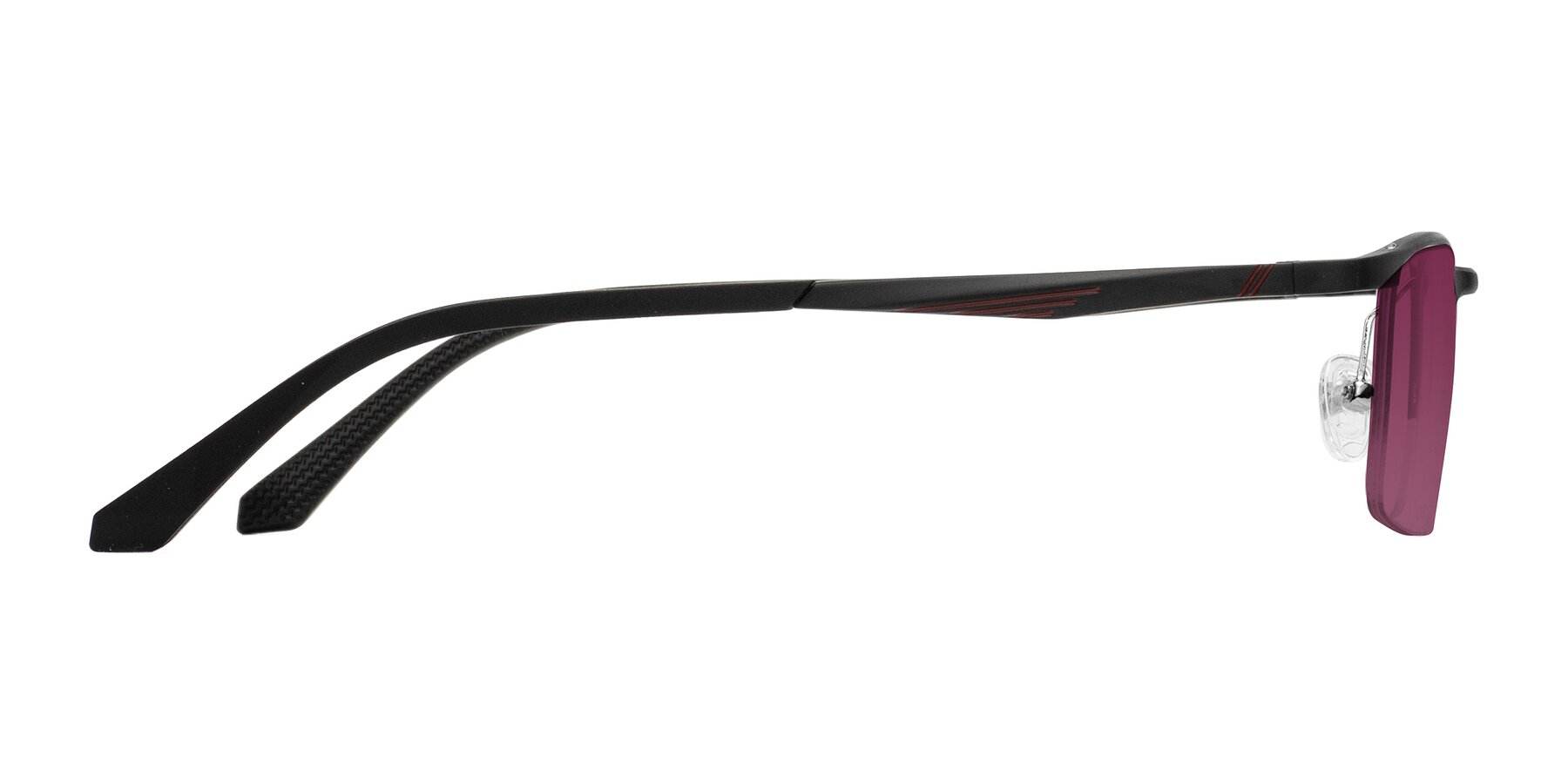 Side of CX6236 in Black with Wine Tinted Lenses
