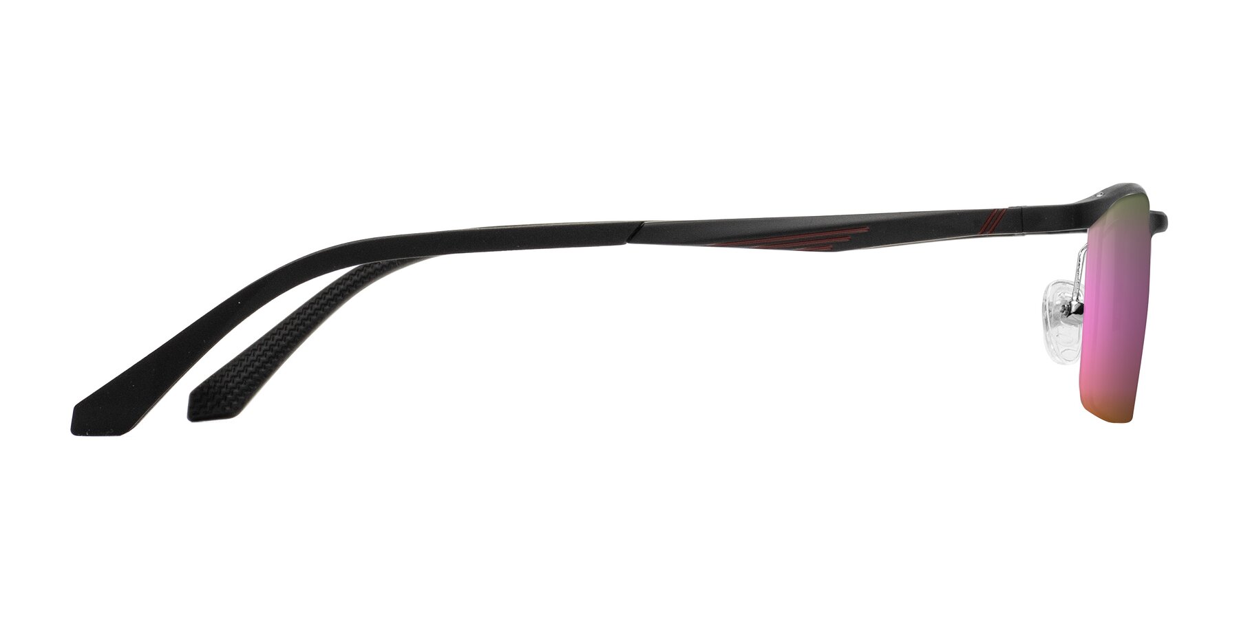 Side of CX6236 in Black with Pink Mirrored Lenses