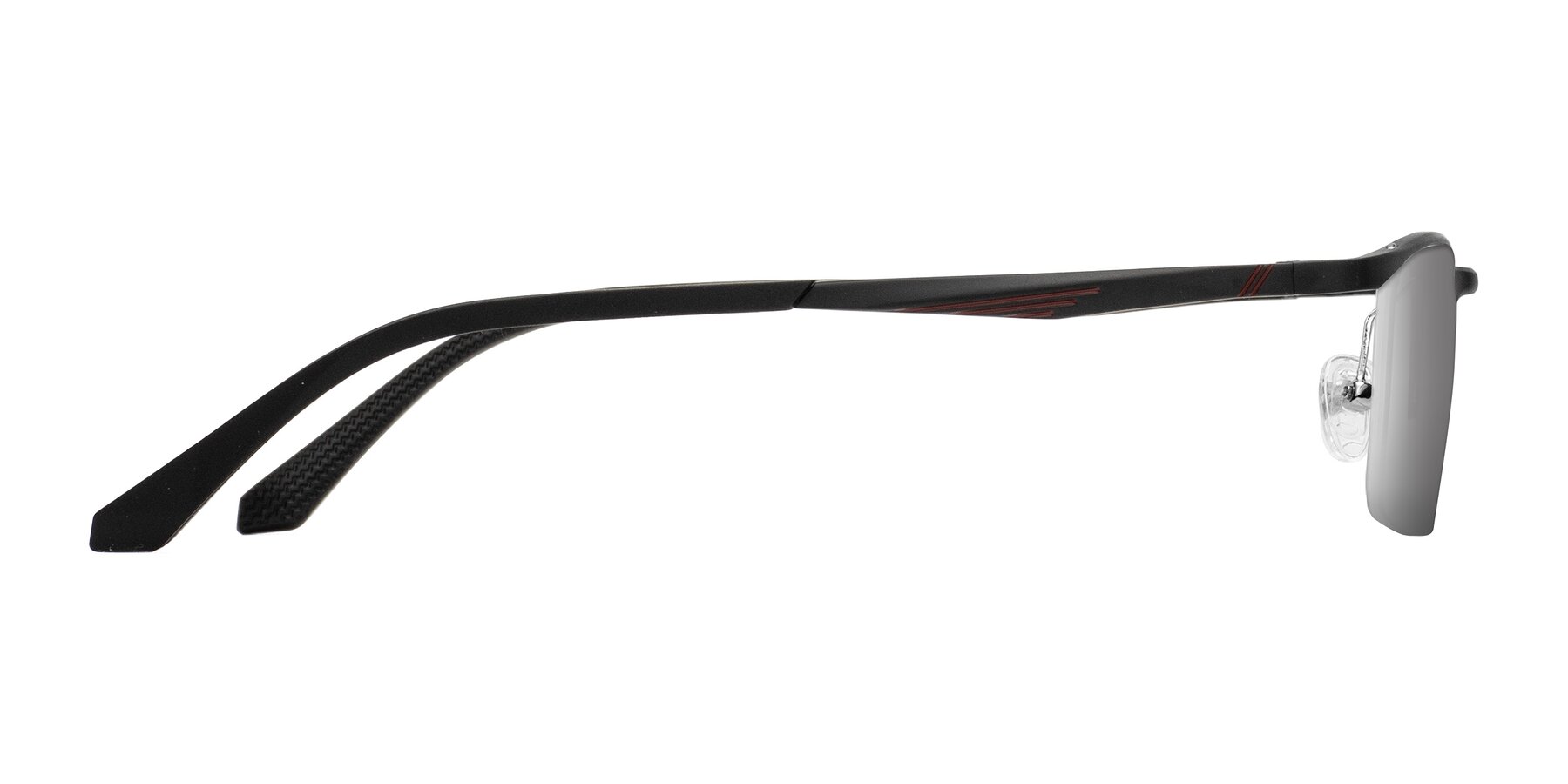 Side of CX6236 in Black with Silver Mirrored Lenses