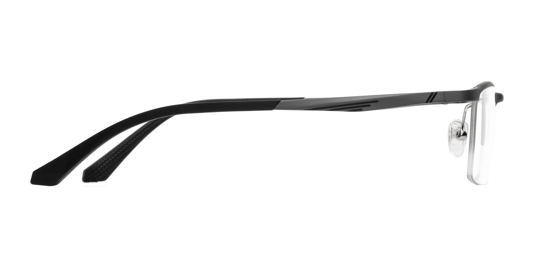 Side of CX6236 in Gunmetal with Clear Blue Light Blocking Lenses