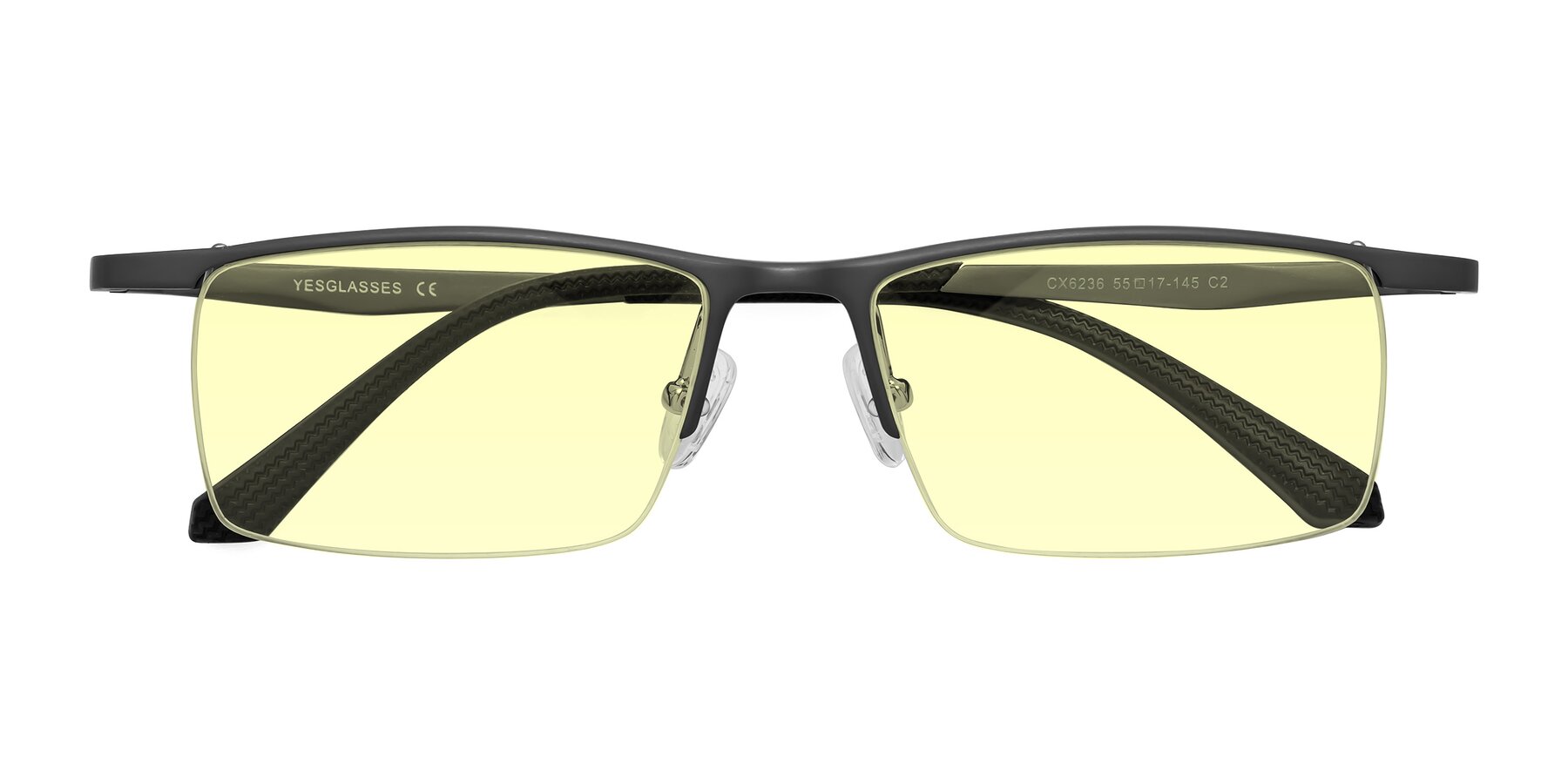 Folded Front of CX6236 in Gunmetal with Light Yellow Tinted Lenses