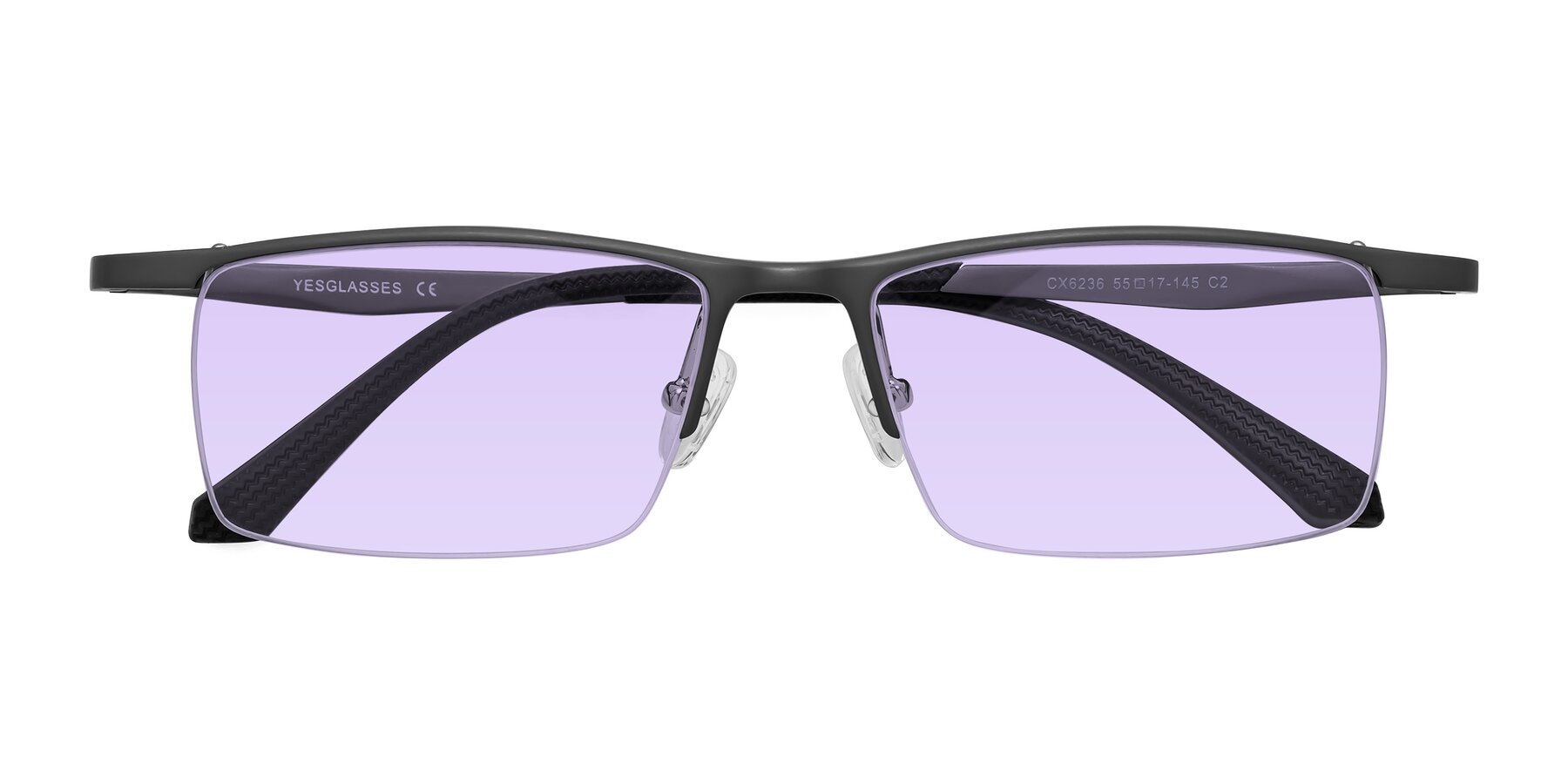 Folded Front of CX6236 in Gunmetal with Light Purple Tinted Lenses