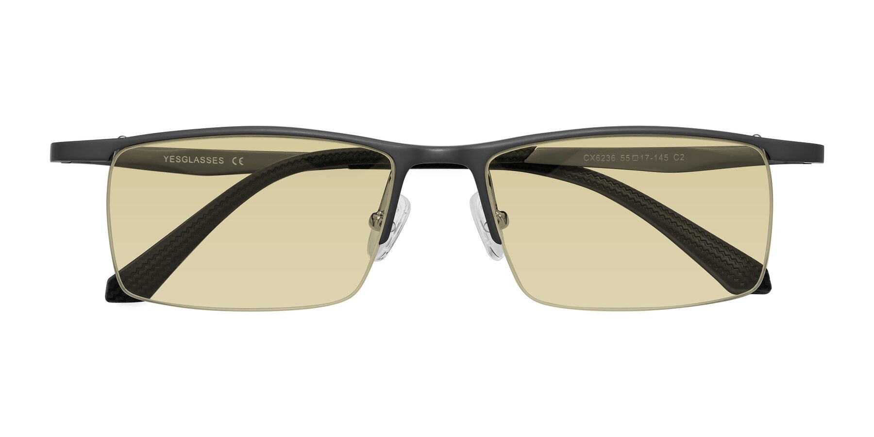 Folded Front of CX6236 in Gunmetal with Light Champagne Tinted Lenses