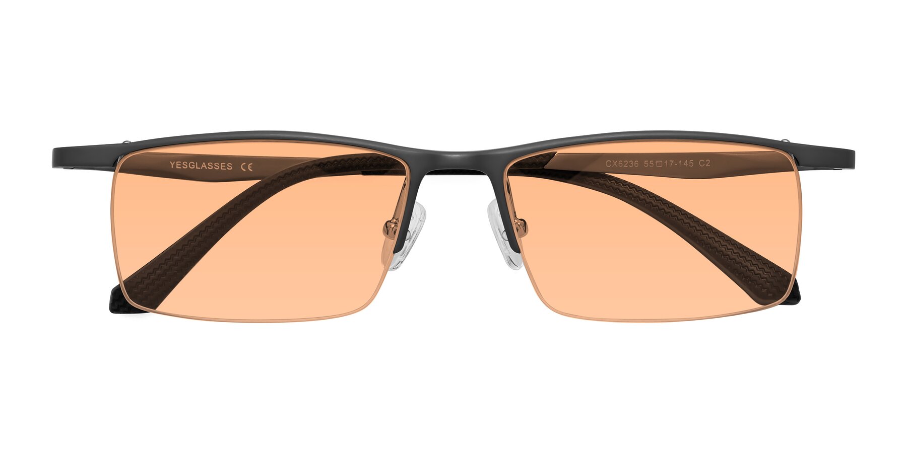 Folded Front of CX6236 in Gunmetal with Light Orange Tinted Lenses