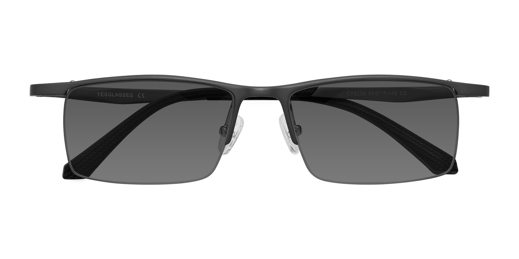 Folded Front of CX6236 in Gunmetal with Medium Gray Tinted Lenses