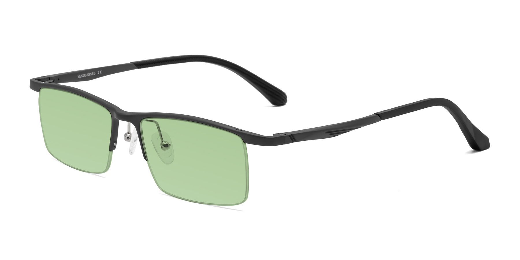 Angle of CX6236 in Gunmetal with Medium Green Tinted Lenses
