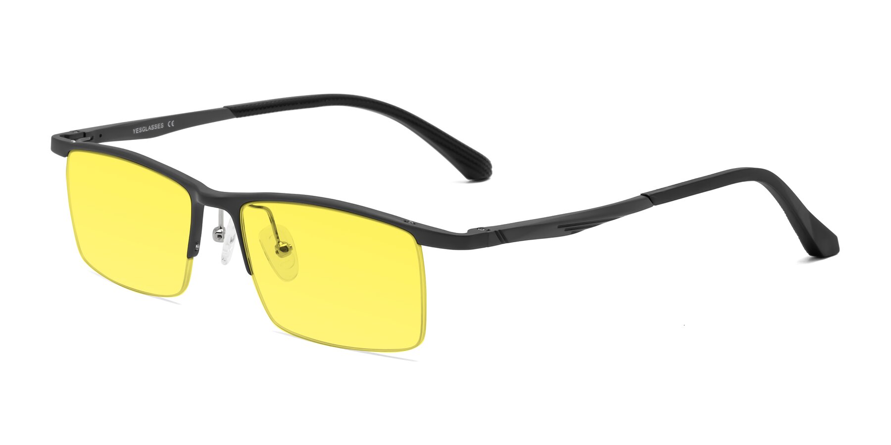 Angle of CX6236 in Gunmetal with Medium Yellow Tinted Lenses