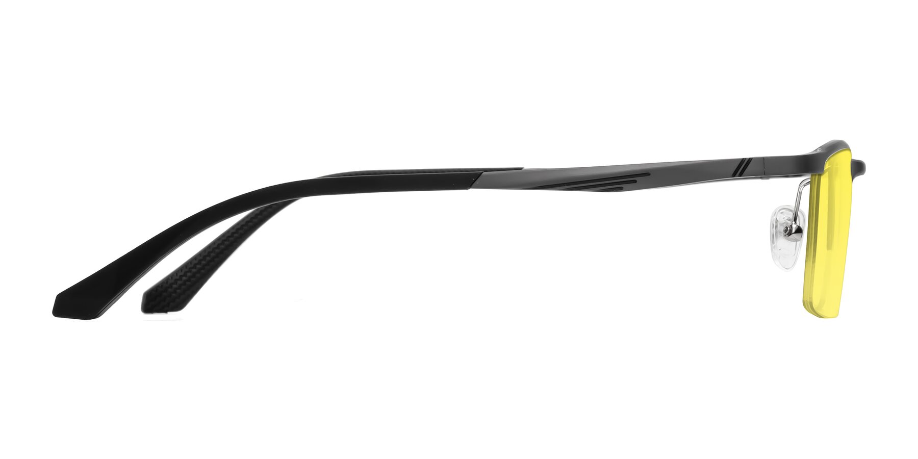 Side of CX6236 in Gunmetal with Medium Yellow Tinted Lenses