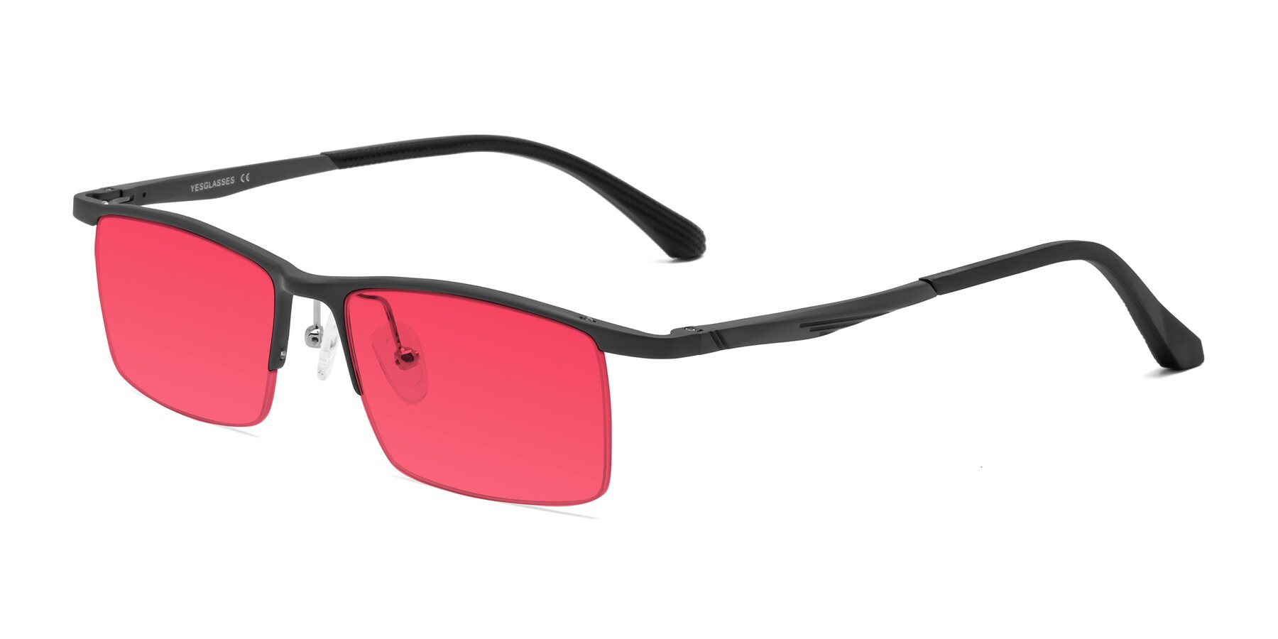 Angle of CX6236 in Gunmetal with Red Tinted Lenses