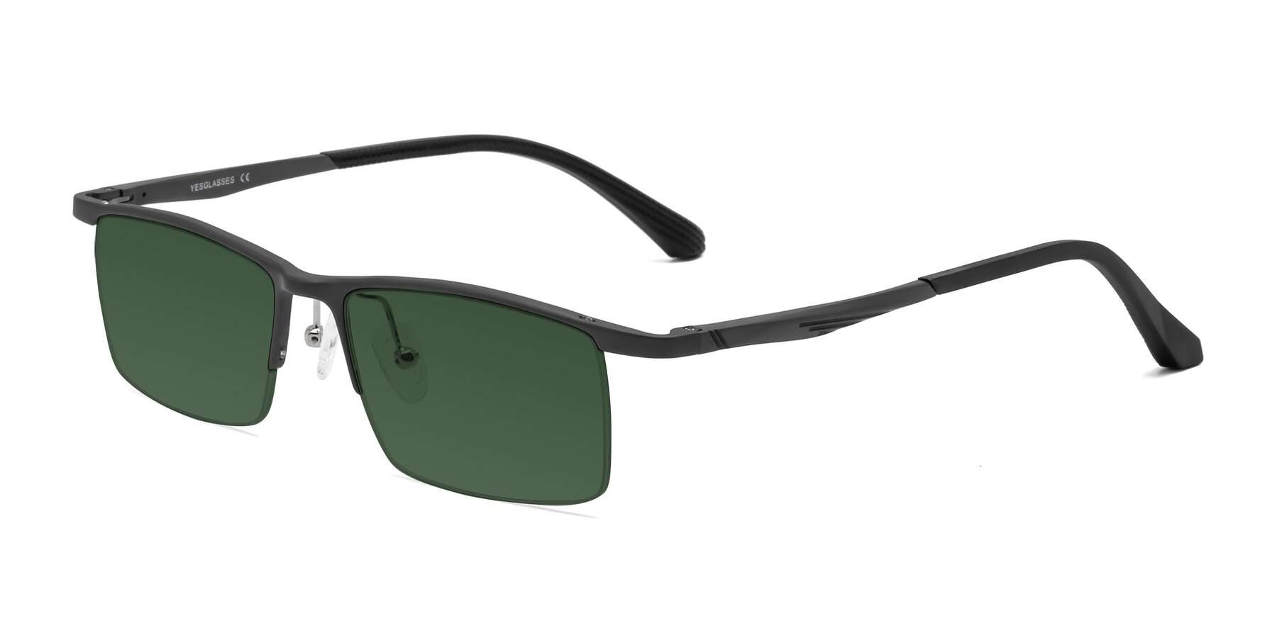 Angle of CX6236 in Gunmetal with Green Tinted Lenses