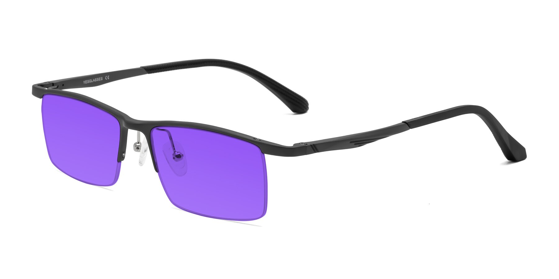 Angle of CX6236 in Gunmetal with Purple Tinted Lenses
