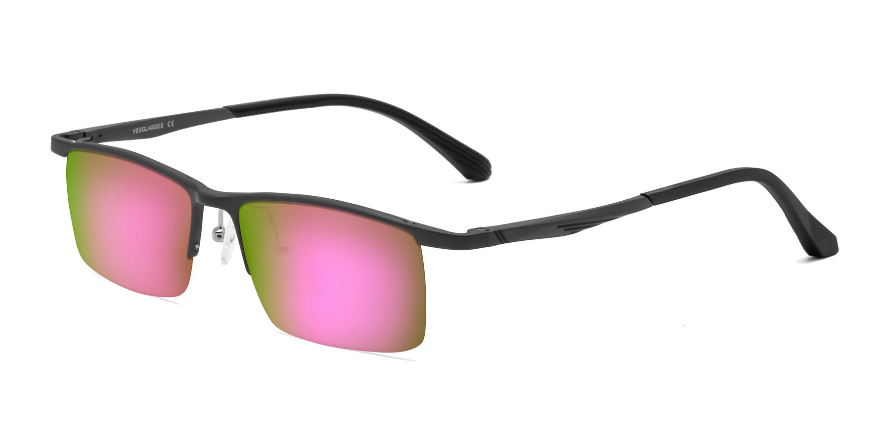Angle of CX6236 in Gunmetal with Pink Mirrored Lenses